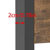 Industrial Metal Wood Frame Wall Mirror Bathroom Living Room Decorative Mirror