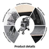 Luxury Folding 4 Wheel Pet Stroller Removable Carrier w/ Brake Adjustable Canopy