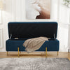 Flannel Fabric Upholstered Arm Bench Bed End Window Seat Ottoman Storage Stool