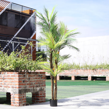 200cm Artificial Palm Tree Potted Green Plant Decor Houseplant in Pot In/Outdoor
