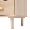 Rattan Buffet Cabinet Storage Sideboard Bar Accent Cabinet 1 Door and 4 Drawers