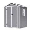 6x4.4 ft Large Garden Storage Shed Plastic Shed House Cabin With Window Lockable