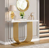 Tribesigns 100 Cm Console Table, Modern Faux Marble Entryway Foyer Table, Narrow