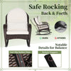 Outdoor Wicker Sturdy Rocking Chair Patio Rattan Rocker Garden Furniture