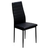 Dining Chairs Set of 2 4 6 Black Modern Faux Leather Metal Legs Home Kitchen
