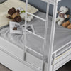 Twin Bunk Bed Frame 3Ft Single Loft Sleeper with Two Storage Drawer Ladder White