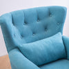 Upholstered Wing Back Chesterfield Sofa Velvet Button Tub Chair Scallop Armchair