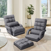 2 IN 1 Folding Lazy Sofa Lounger Floor Gaming Armchair Bed Recliner Adjustable