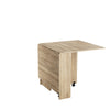 Mobile Wood Folding Dining Table Drop Leaf Rolling Desk with 2 Storage Shelves
