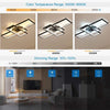 Frame Hpmnuan Light Pendant Living LED Modern Room Chandelier Lamp Ceiling Black