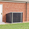 Galvanized Steel Garbage Bin Storage Shed Garden Dustbin House Pent Roof Outdoor