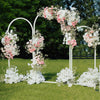 1.5M/1.8M/2M Wedding Arch Backdrop Stand Set of 3 White Metal Arched Frame Decor