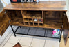 Drink Bar Cabinet Modern Sideboard Wine Rack Cupboard Bottle Storage Unit Brown
