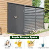 9x5ft Garden Storage Shed Metal Outdoor Bicycle Tool House Organizer Sloped Roof