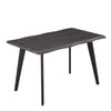 Brown Dining Table Kitchen Dining Room Garden Table Metal Straight Legs Morden