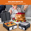 1600W 2 Slice Electric Waffle Maker Non-Stick Belgian Waffle Machine Adjustable