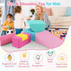 Toddlers Foam Climbing Blocks 6 Pieces Indoor Climb and Crawl Activity Playset