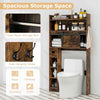 Over The Toilet Storage Cabinet Bathroom Organizer Toilet Rack-Coffee