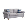 Luxury 2, 3 Seater Linen Fabric Couch Sofa Armchair with 2 Pillows Living Room