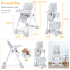 Baby Highchair Adjustable Folding Infant High Chair Toddler Dining Feeding Chair