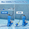 HEAVY DUTY WATER PUMP SUBMERSIBLE WASTE CESSPIT SUMP SEWAGE GARDEN PONDS DIRTY