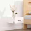 Bedside Cabinets Floating Bedroom Nightstand Drawer Wall Mounted Wood