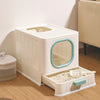Large Self-Cleaning Hooded Cat Litter Box Enclosed Kitten Toilet Box Potty Tray