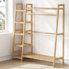Bamboo Clothes Rail Rack Garment Hanging Stand Open Wardrobe Shelf, 110X40X140CM