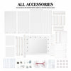 Vanity Dressing Table Stool Set Makeup Mirror/Drawers/Dimmabl 3 Colors LED Light