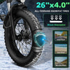 Unisex 26inch Electric Bike 21 Speed Adult Fat Tire Bikes Bicycle 36V 10.4Ah