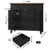 Kitchen Sideboard Cabinet Drawers Shelves Freestanding Storage Unit White Black