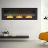 Fire Fireplace Biofire Bio Ethanol Steel Glass Wall Mount Recessed Heater Burner