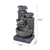 Solar Powered Water Feature Fountain Outdoor Garden Cascade Tiered Patio Decor
