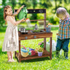 Kids Outdoor Mud Kitchen Toddlers Educational Wooden Play Kitchen Set