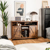 Buffet Cabinet with 9-Bottle Wine Rack Farmhouse Storage Sideboard Rustic