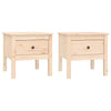 Side Tables 2 pcs 50x50x49 cm Solid Wood PineNew
