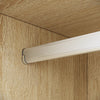 High Gloss 3 Door Triple Mirrored Wardrobe White&Oak with Hanging Rail & Shelves