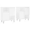 Lechnical Sideboards 2 pcs White Engineered Wood,Sideboard Storage J8V3