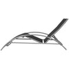 Sun Lounger Set 3 Piece Aluminium Black with Table Patio Lounge Bed