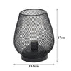 Set of 2 Iron Cage Cordless Table Lamp Sofa Side Bedside Night Light Edison Bulb