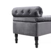 Velvet Padded Ottoman Bed End Bench Storage Armrest Stool Hallway Window Seat UK