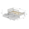 Junior Wooden Bed Toddler Solid Pine Wood Children's Kids Bed Frame White