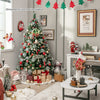 Christmas Hinged Xmas Tree 7 FT w/ 400 LED Lights & 1116 Snowy PVC Tips