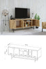 LUCAS TV Stand / TV Cabinet / TV Unit 150 cm / 2-Shelf /3 Door /Sapphire Oak