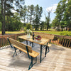 Foldable Outdoor Garden Beer Table and Benches Set Picnic Bistro Chair Furniture