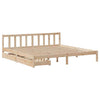 Bed Frame with Drawers 200x200 Solid Wood Pine B6R4