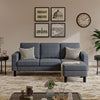 Modern L-Shaped Corner Sofa 2 3 Seater Armchair Couch With Footstool