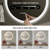 Illuminated Bathroom Mirror LED Light Demister Touch Sensor Time Display