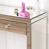 Mirrored Dressing Table + Curved Tri-Sided Mirror - Bedroom