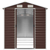 Lechnical Garden Shed Brown 191x470x198 Galvanised Steel,Garden Storage A6S5